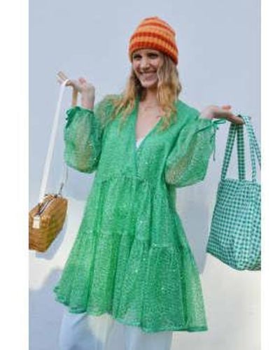 Stella Nova Mini-robe à paillettes à la menthe brillante - Vert