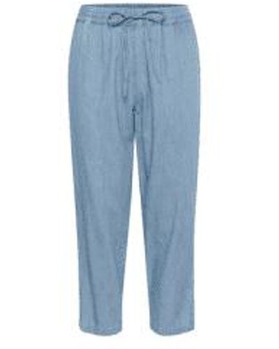 Kaffe Louise Cropped Trousers - Blue