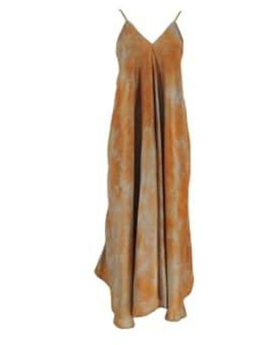 B'Sbee Lotus Woman Rust Dress Xs - Brown