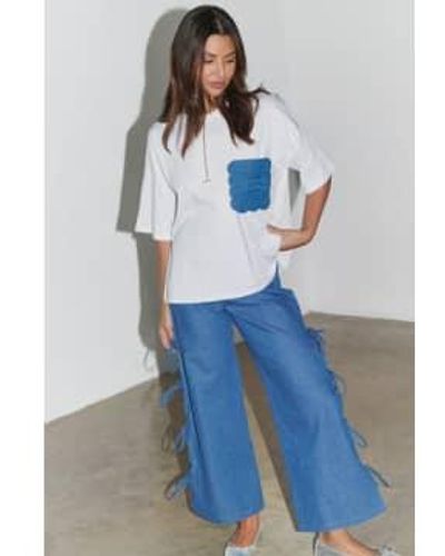 Never Fully Dressed Tie Side Pants - Blue