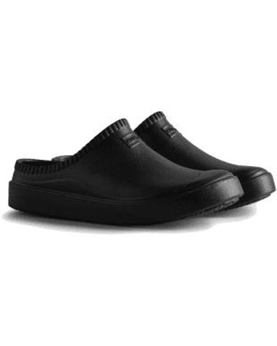 HUNTER Original clogs bloom algae - Negro