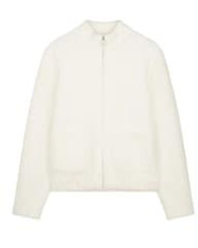 Rino & Pelle Gasha Fluffy Fitted Jacket - White
