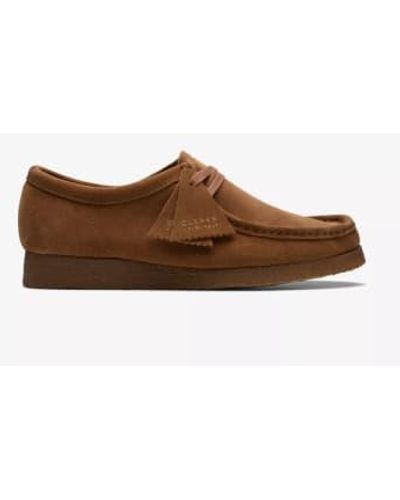 Clarks Wallabee Shoes Cola Suede Uk8 - Brown