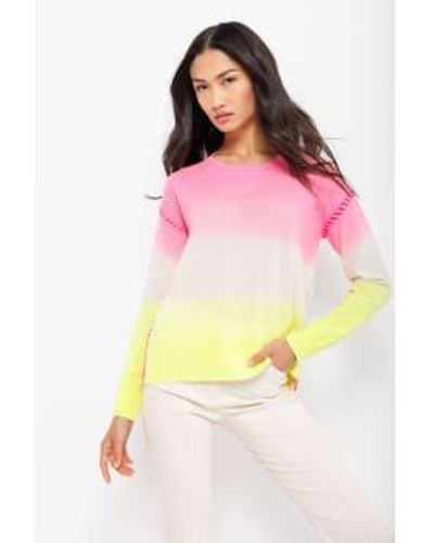 Lisa Todd And Yellow Colour Me Happy Cashmere Jumper Medium - Pink