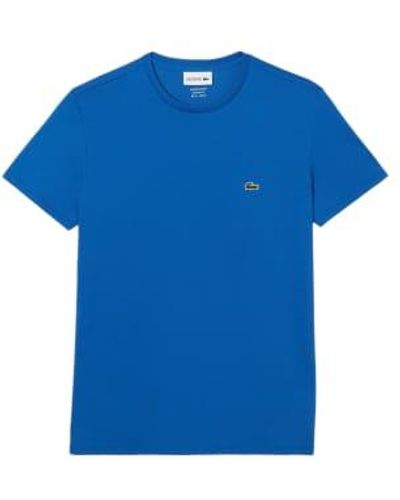 Lacoste Camiseta pluma clásica hombre azul eléctrico