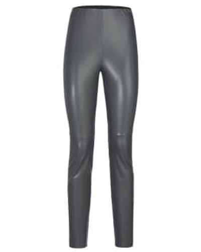 Riani Faux Leather Trousers - Grey