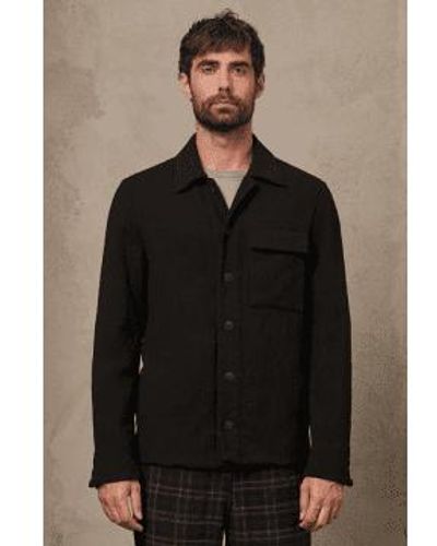 Transit Wool Viscose Overshirt Large - Black