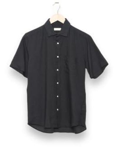CARPASUS Shirt Linen Short Lido - Nero