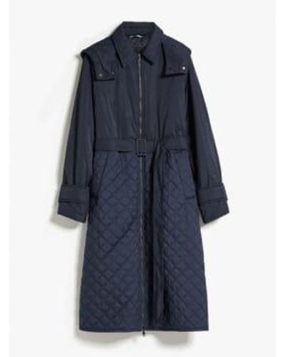 Weekend by Maxmara Olga Quilted Lighweight Coat Size: 14, Col: Navy 10 - Blue