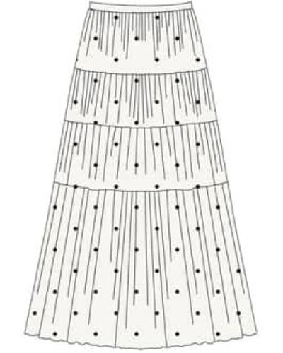 Nooki Design Christie Maxi Skirt / S Cotton Viscose Blend - White