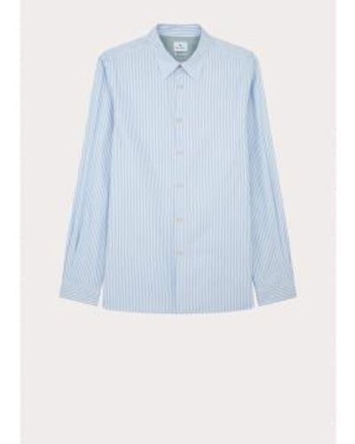 Paul Smith Stripe Regular Fit Shirt Col: 41 /white, Size: Xl - Blue