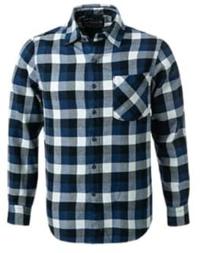 Replay Flannel Check Shirt M - Blue