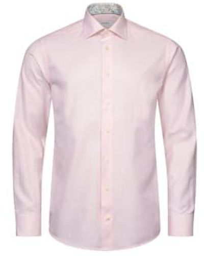 Eton Slim Fit Cotton And tm Lyocell Shirt 10001110752 - Rosa