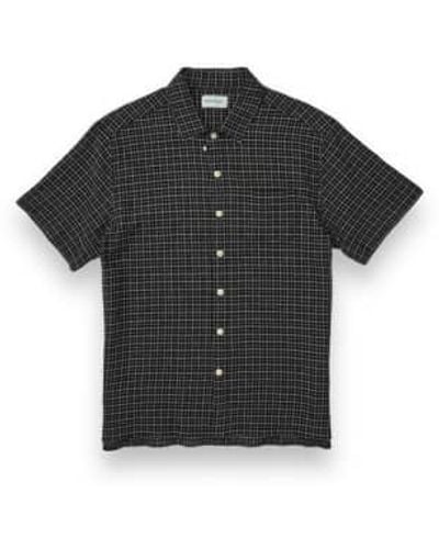 Oliver Spencer Riviera Short Sleeve Shirt Priory 15 - Black