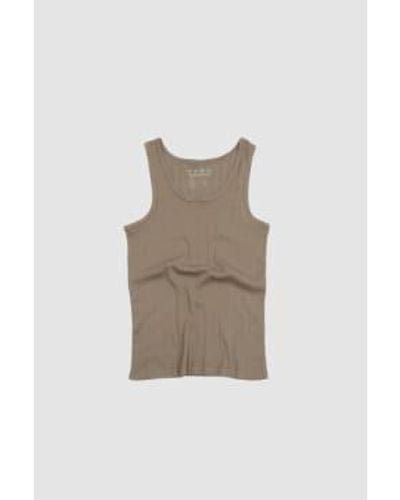 mfpen Rib Tank Top 2pack Taupe Xs - Multicolor