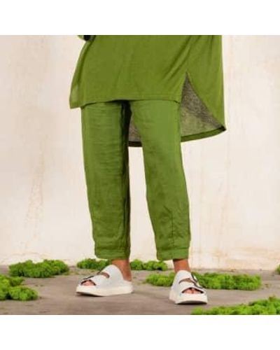 Mama B. Cervo L Trousers Avocado - Verde