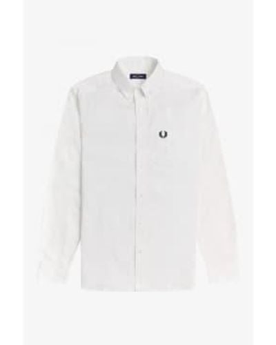 Fred Perry Oxford Shirt White 1 - Bianco