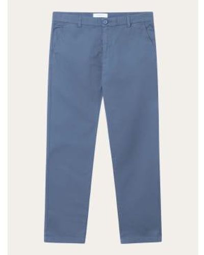 Knowledge Cotton 70246 Chuck Regular Chino Poplin Pants 1226 Vintage - Blu