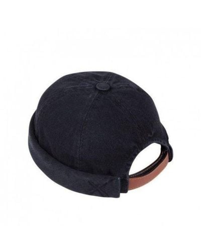 Beton Cire Washed Black Miki Hat - Blue
