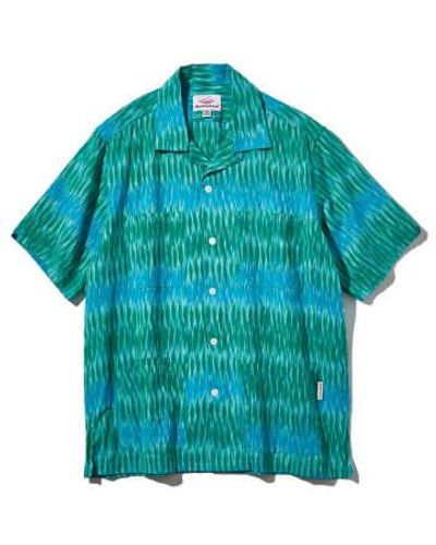 Battenwear Five pocket island shirt ikat - Azul