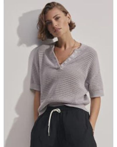 Varley Callie Knit Top - Grey