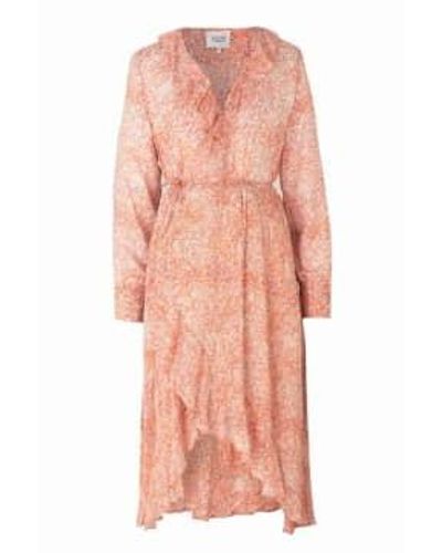 Second Female Robe portefeuille à fleurs abricot - Rose