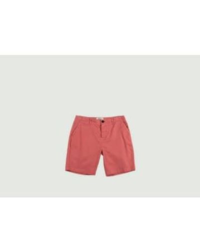 Cuisse De Grenouille Chino-Shorts mit 5 Taschen - Rot