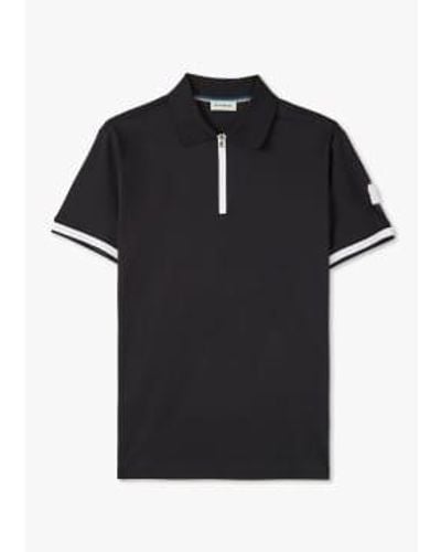 Sandbanks S Silicone Zip Polo Shirt - Black