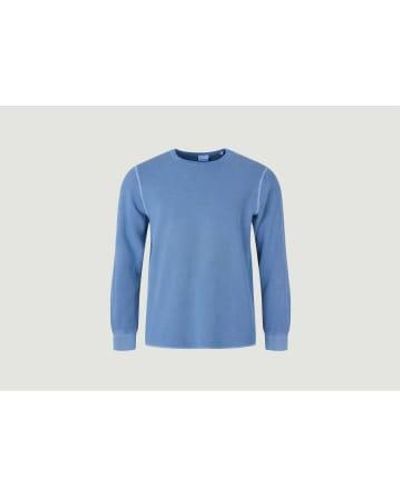 Knowledge Cotton Nuance par Sweat-shirt Nature - Bleu