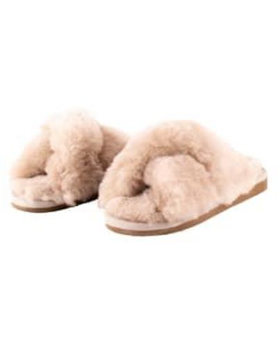 Shepherd of Sweden Lovisa crossover swepnskin slippers - Rose