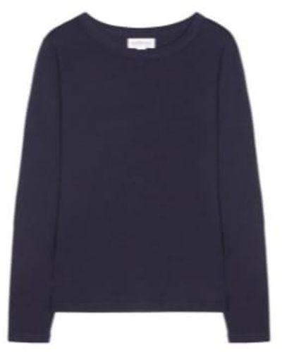 Velvet By Graham & Spencer Cotton Shirt Liz Long Sleeve - Blue