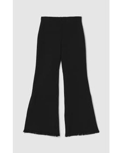 Rodebjer Pantalon en tricot évasé nicola - Noir