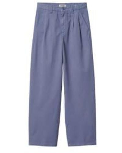 Carhartt Pantalon W Cara Bay Garment Dyed - Blu