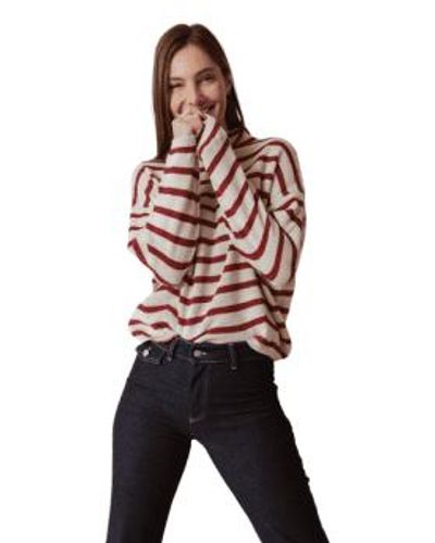 indi & cold Indi And Cold Crudo Roll Neck Striped Sweater From - Multicolore