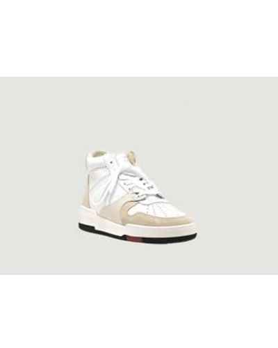 Zespà Zsp24 Calf Nappa Suede High Top Trainer 36 - White