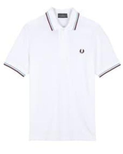 Fred Perry Polo à double pointe - Blanc