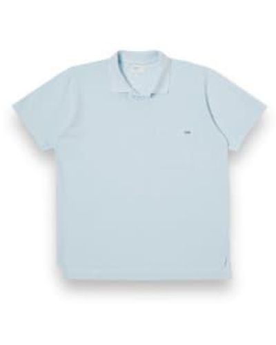 Universal Works Vacation Polo Piquet 30603 Sky - Blu