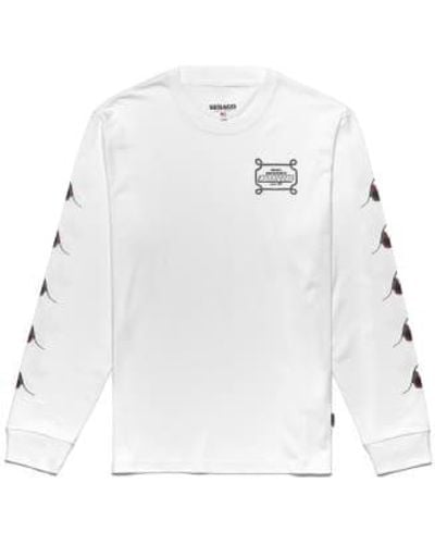 Sebago T Shirt Roxbury Hurricane Natural - Bianco