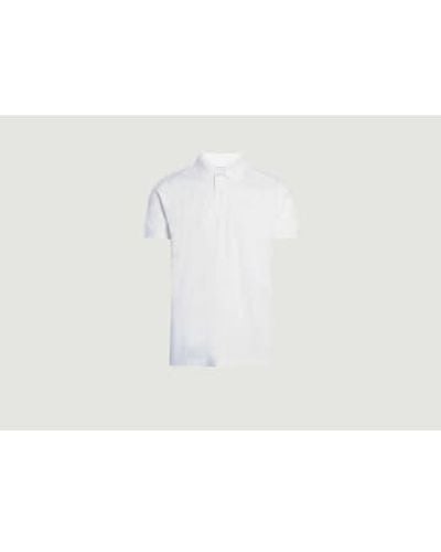 Knowledge Cotton Rowan Polo Shirt M - White