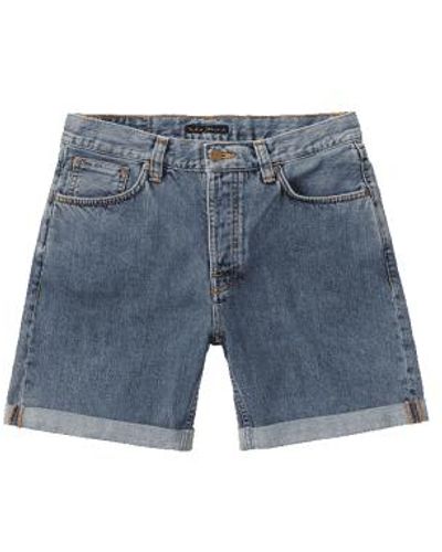 Nudie Jeans Josh shorts sympa bleu