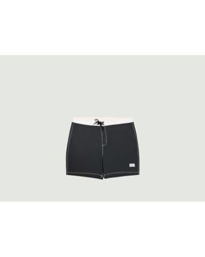 Knowledge Cotton Swim Shorts With Contrasting Details - Bianco