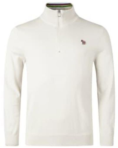 PS by Paul Smith Sweater logo zip zip zip - Blanc