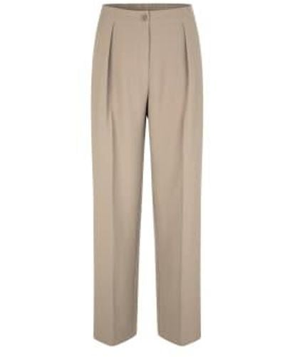 Second Female Fique Wide Trousers - Natural