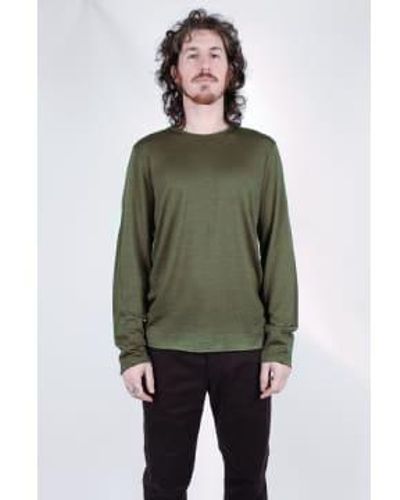 Transit Camiseta lana l/s caki - Verde