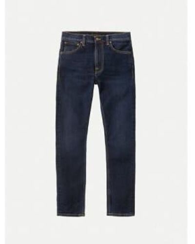 Nudie Jeans Jeans doyennes maigres - Bleu