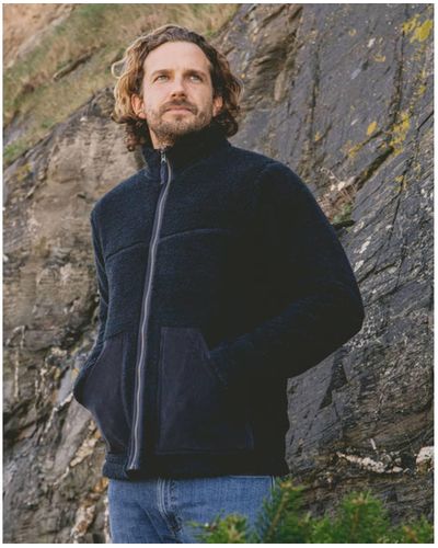 Hartford Sherpa Fleece Jacket - Grey