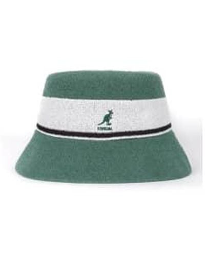 Kangol Bermuda Stripe Bucket Hat Turf - Verde