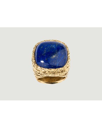Aurelie Bidermann Miki Lapis Lazuli Gold Plated Ring - Blu