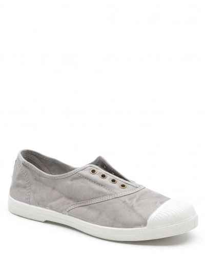 Natural World Grey Old Lavanda Trainers - White