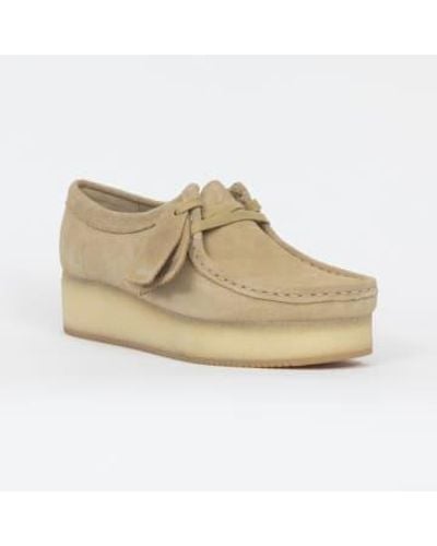 Clarks S Wallacraft Bee Suede Shoes - Natural
